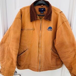 3XL Vintage Port Authority Detroit Style Duck Work Coat Quilted Lining